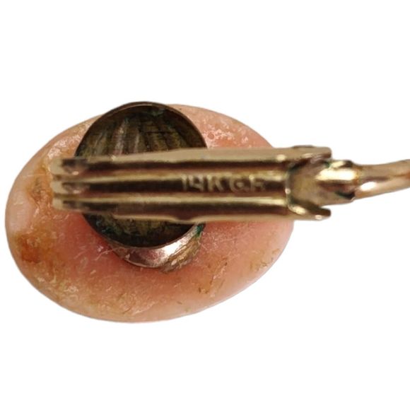 Vintage Angel Skin Coral Necklace 16in Earrings Beaded Strand Clip On Studs - Picture 2 of 16